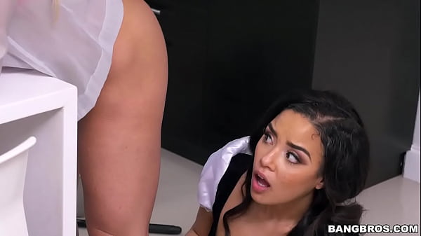 MILF shares her husbands cock with the maid