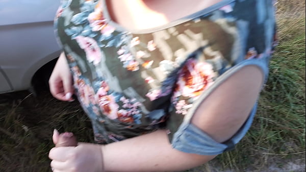 Public fuck of russian BBW she sucks cock and get fucked outdoor