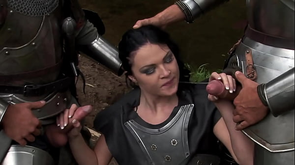 analsex slut and knights 3some