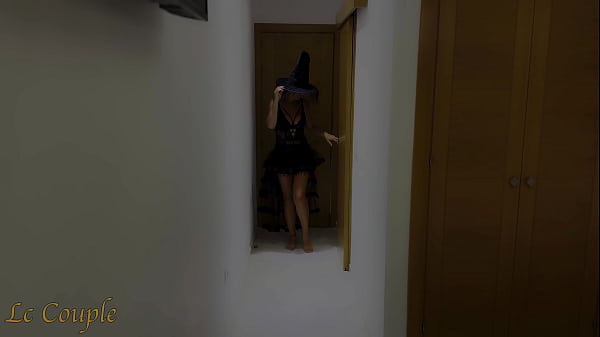 Wife was having Halloween fun in witch costume until husband strated fucking her behind - POV 