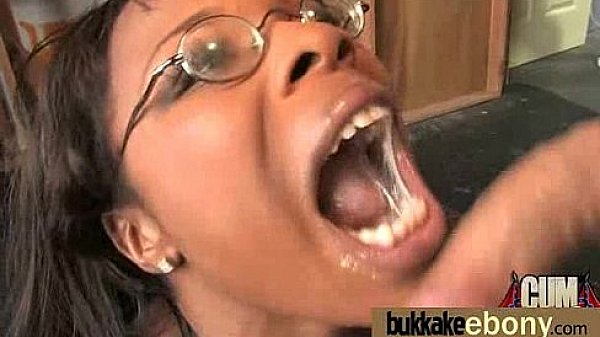 Ebony babe sucks too many white cocks 25