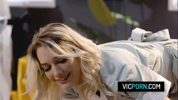 Hot blonde babe gets ass pounded in her workplace  