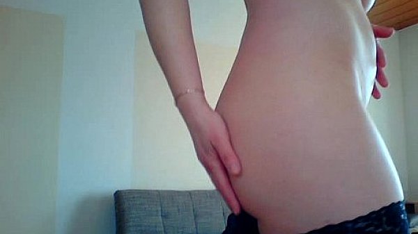 blonde milf rubs her tits pussy ass with fur hat 