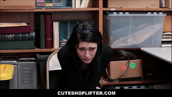 Petite Teen Black Hair Ivy Aura Caught Shoplifting Has Sex With Security Guard After Scaring Her About Calling Cops