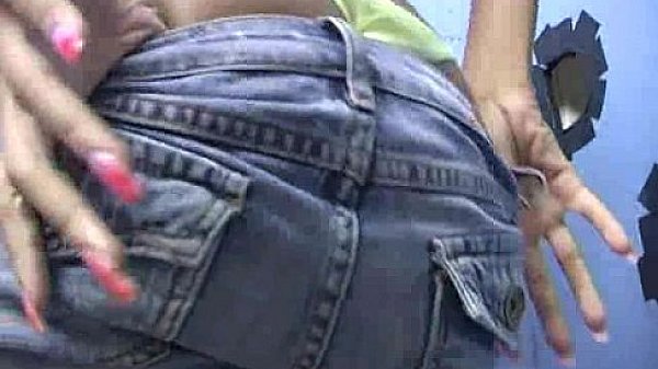 Black chick blows & fucks cock on a naughty gloryhole 7