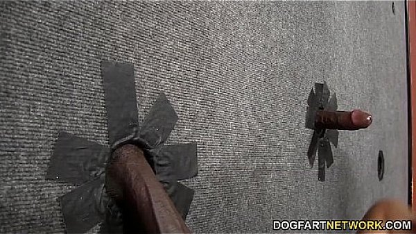 Natasha Vega takes black cock through Gloryhole