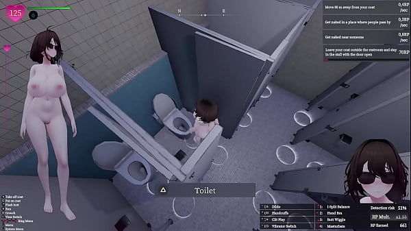 Secret Flasher Manaka - Quests in Park, voyeur game  