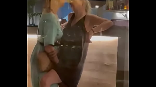 girsl touch pussy in a bar