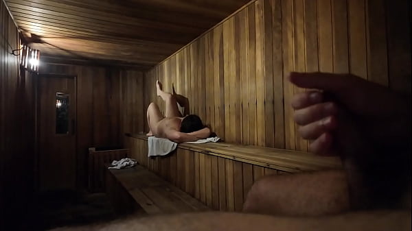 Dick flash - Public Sauna with naked Milf she helps me