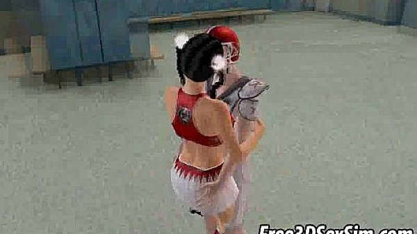 3D cheerleader getting fucked by a horny jock