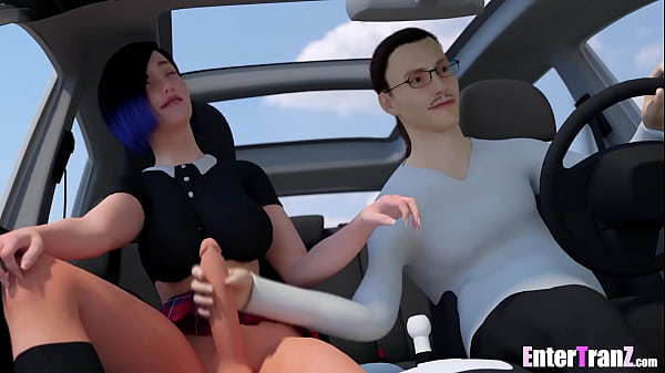 Freaky trans girl has her ass and dick pleasured by her favorite DILF's