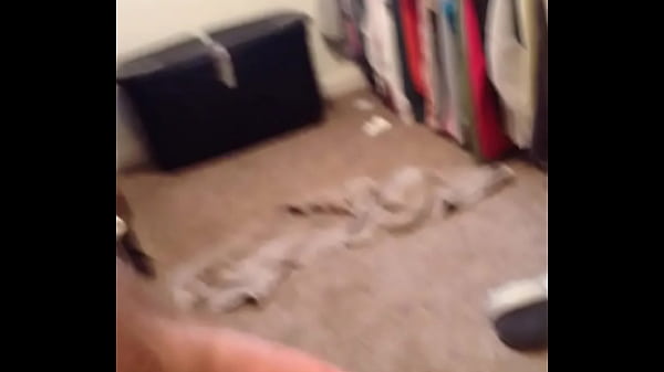 Stroking my cock while my big balls bounce until I cum