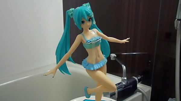 Miku figure semen-on-figure