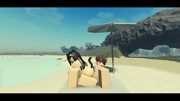 Sexy time with my catgirl best friend on a Beach Condo in Roblox game