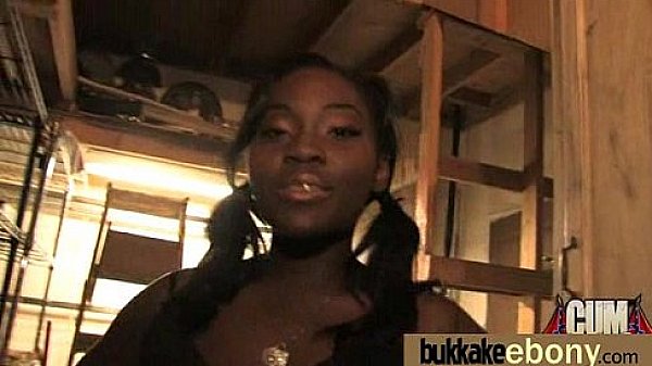 Ebony girl gang banged and covered in cum 26