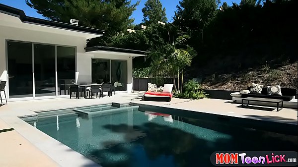 Stepmom teaches busty teen stepdaughter lesbian sex  