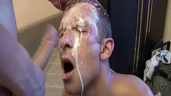 Hardcore bareback sex with face cumshot