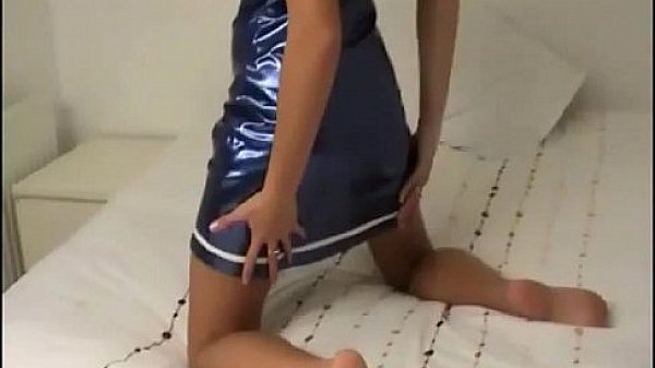 Keira teasing in high heels and red PVC panties