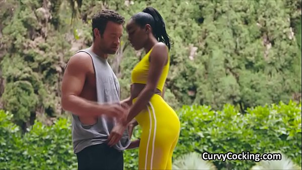 Black teen finishes workout with a proper oral  