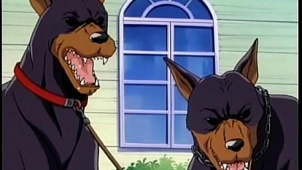 Bondage hentai gets squeezed her tits and dildoed wetpussy  