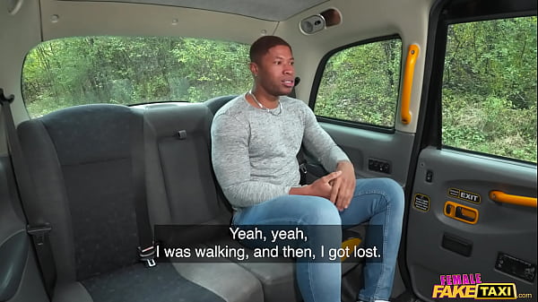Female Fake Taxi - long haired blonde babe rides big black dick