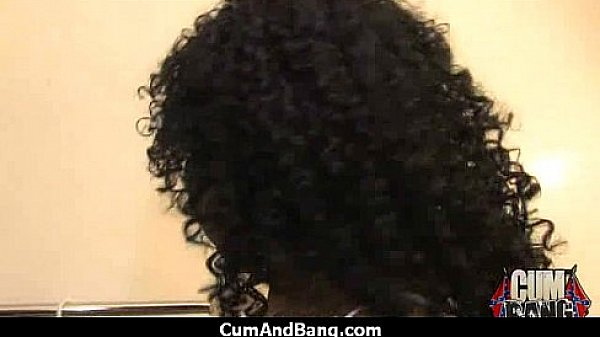 Black Chick Blows Group of White Cocks 27