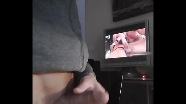 a good handjob in front of a guy who gets fucked by a shemale  