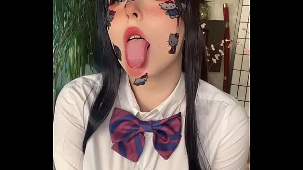 neko girl ahegao face