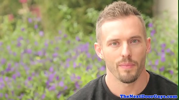 Ripped athlete tugging his cock