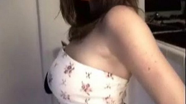 Busty amateur Sara jiggling her boobs on her interview