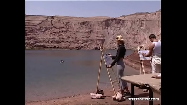 Chrystal and Stella Virgin Outdoors Riding Dicks for an Orgasm with DP