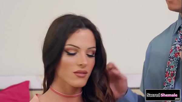 Bf takes care of tgirl Carrie Emberlyn and massages her feet.He sucks the shemales cock as he fingers her ass and then he barebacks the big tits trans