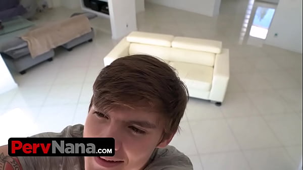 PervNana - Lucky Boy Helps Busty StepNana To Instal Security Camera And Gets Rewarded With Hot Pounding  