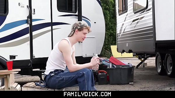 Tatted StepDad Caught Jerking Off Pounds Stepson&rsquo;s Hole 