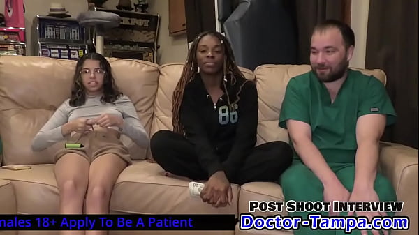 Step Into Doctor Tampas Body As Giggles Gets Very Embarrassed While Your StepDaughter Aria Nicole Watches You Give Giggles Get A Gyno Exam! Full Film On GirlsGoneGynoCom!  