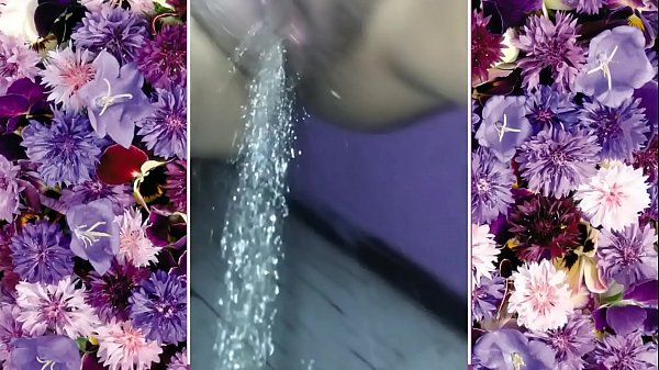 Very high squirt in a purpple netfish lingerie, plus: another massive squirt