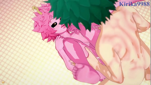 Kyoka Jiro and Mina Ashido and Izuku Midoriya intense sex. - My Hero Academia Hentai