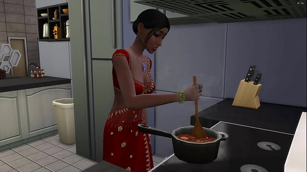 Indian stepmother goes to her stepson's room to apologize for arguing with him because he caught him masturbating - india creampie