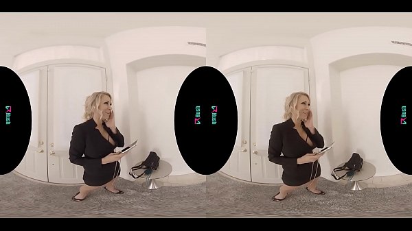 Stunning busty blonde MILF rides your cock in virtual reality  