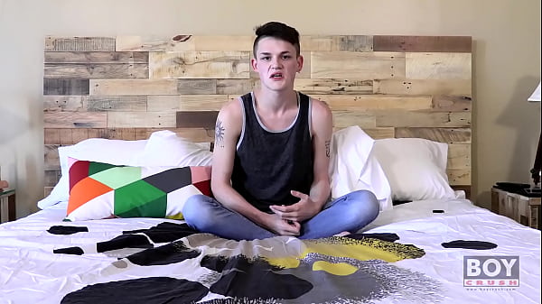 Inked Lad Strokes His Big Cock