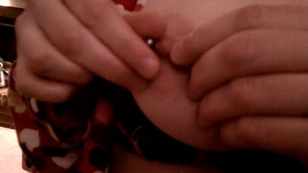 girlfriend plays with her pierced nipples 5  