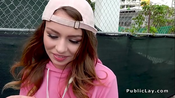 Stranger fucked brunette teen in quiet alley 