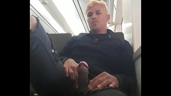lucho79x mostrando su gran polla en el tranporte