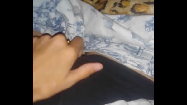 While my stepfather is working at the table, I'm jerk off my pussy in my panties under the blanket