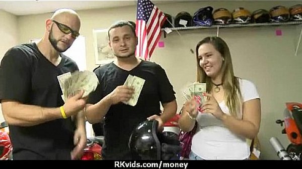 Slutty amateur babe is paid cash from some crazy public sex 16