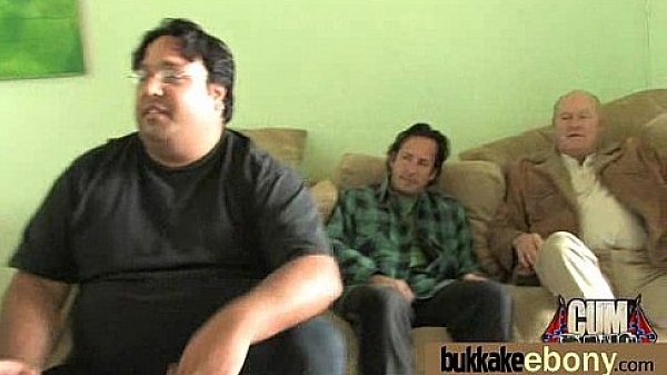 Interracial bukkake sex with black porn star 7