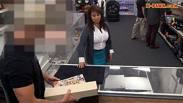 Busty milf banged by nasty pawn keeper