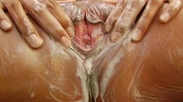 Give Me Pink Stunning brunette Lara pleasures her pussy in  