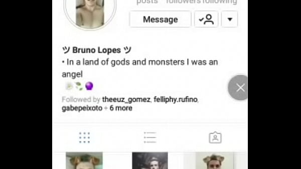 Garoto se exibindo no instagram