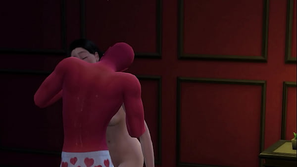 Sucking energy from a brunette - The Sims